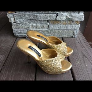 Gold Sequin Betsey Johnson Heels